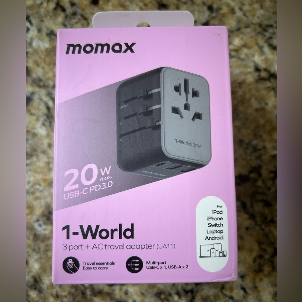 Monaco 1-world Universal Travel Adapter with Multiple Ports